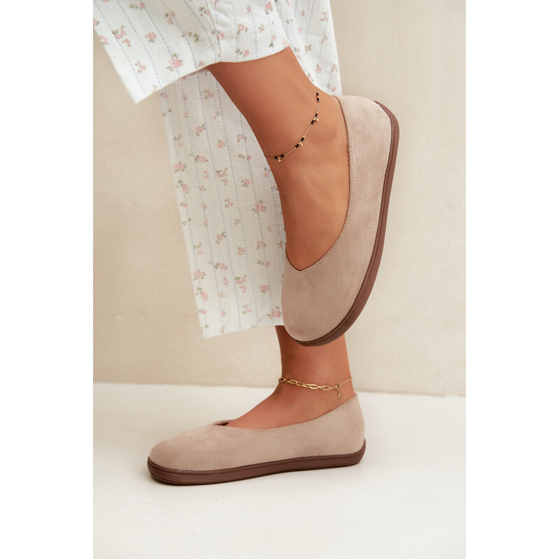 Boto Dámské béžové barefoot baleríny Hollin