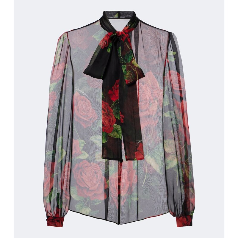 Dolce&Gabbana Floral silk chiffon blouse