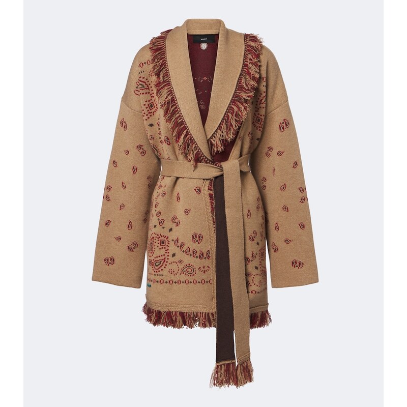 Alanui Bandana jacquard cashmere cardigan