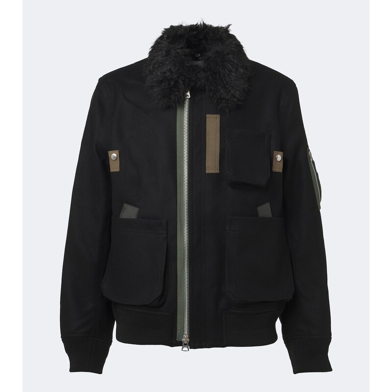 Pánská Sacai Wool blouson kabátka černá