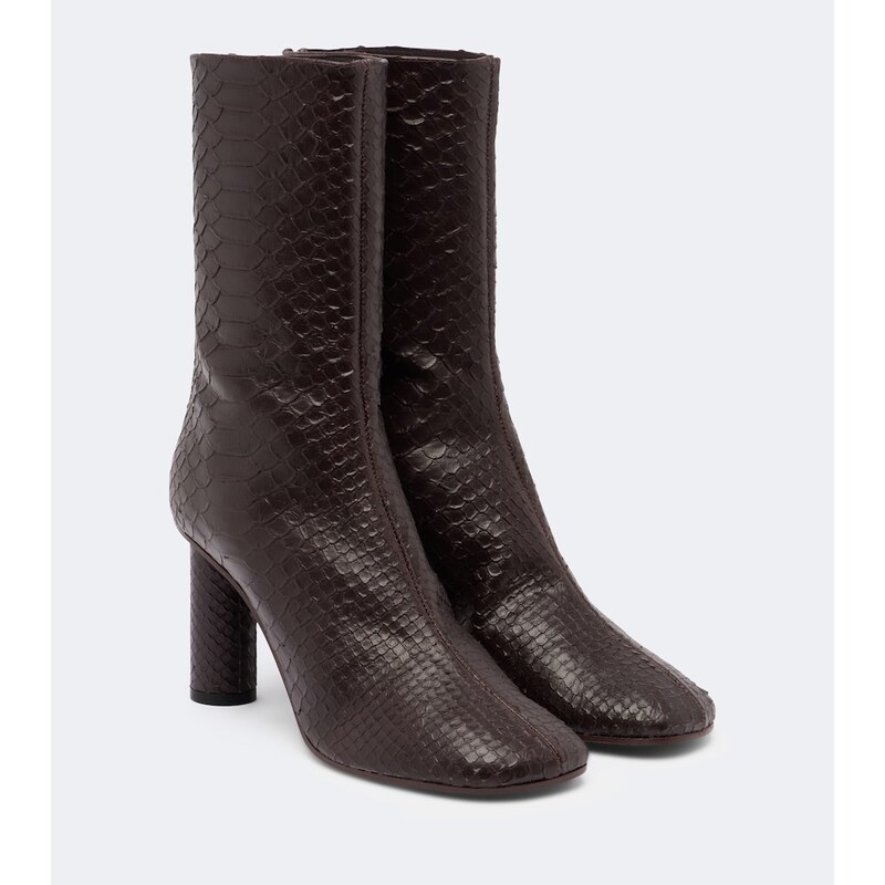 Paris Texas Alice snake-effect leather ankle boots