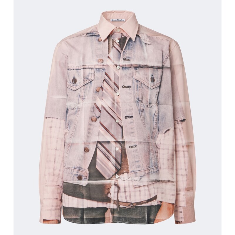 Acne Studios Trompe-lœil cotton poplin shirt