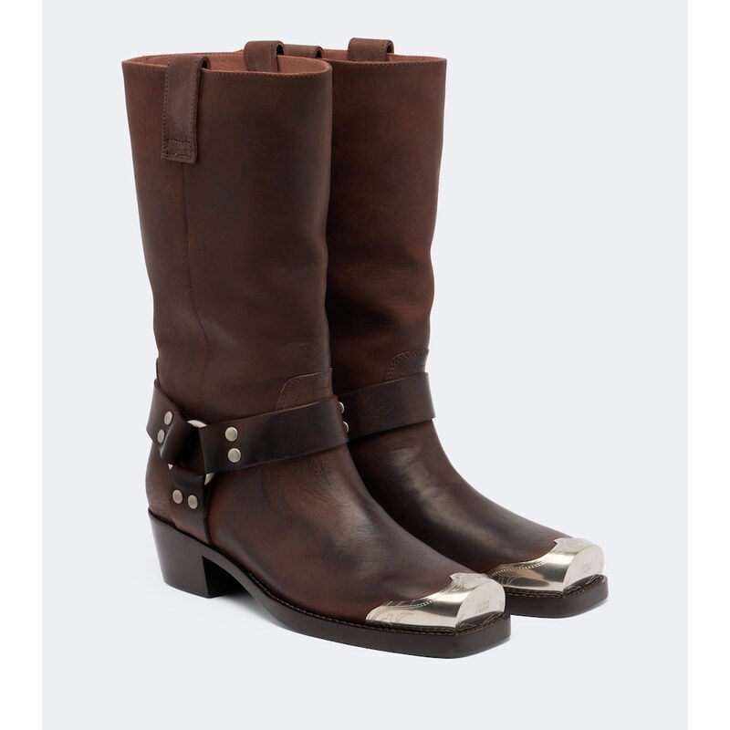 Paris Texas Roxy embellished leather biker boots