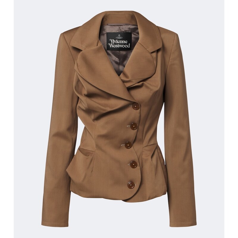Vivienne Westwood Draped peplum virgin wool jacket
