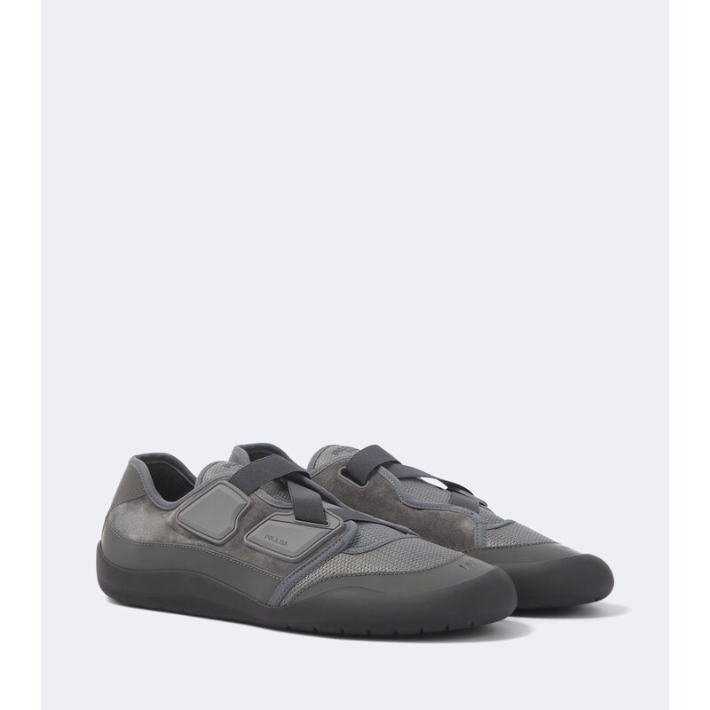 Prada Speedrock suede-trimmed sneakers