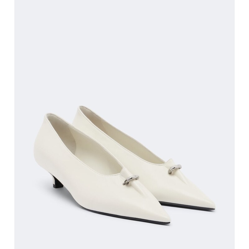 Toteme Pierced embellished leather pumps