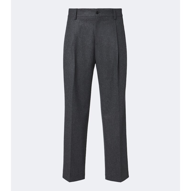 Dolce&Gabbana Virgin wool flannel wide-leg pants
