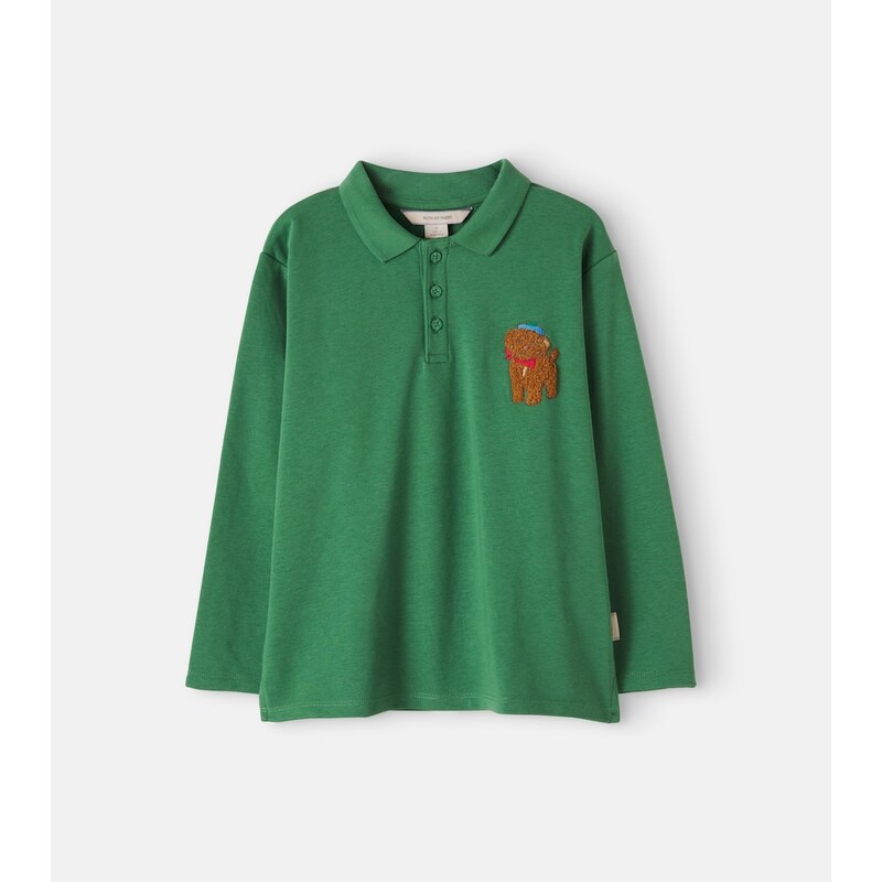 Konges Sløjd Spotty cotton-blend piqué polo shirt