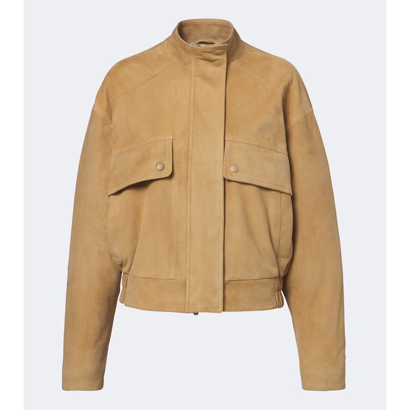 Eleventy Suede bomber jacket