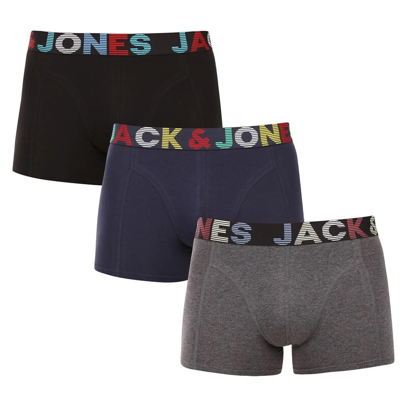 JACK&JONES Pánské boxerky 3PACK (12243393)