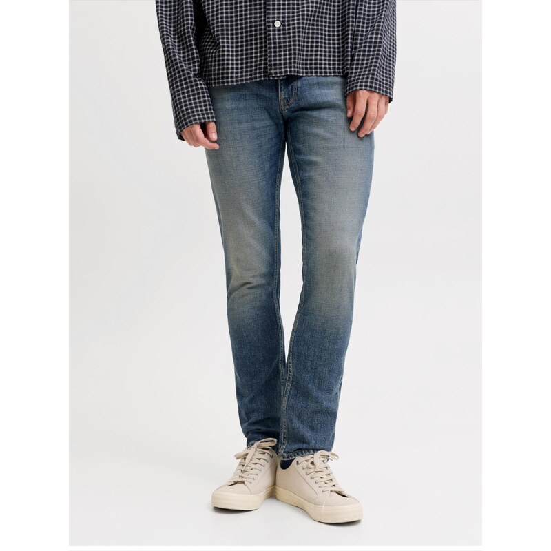 JACK & JONES Džíny JJIGLENN JJDYLAN modrá džínovina