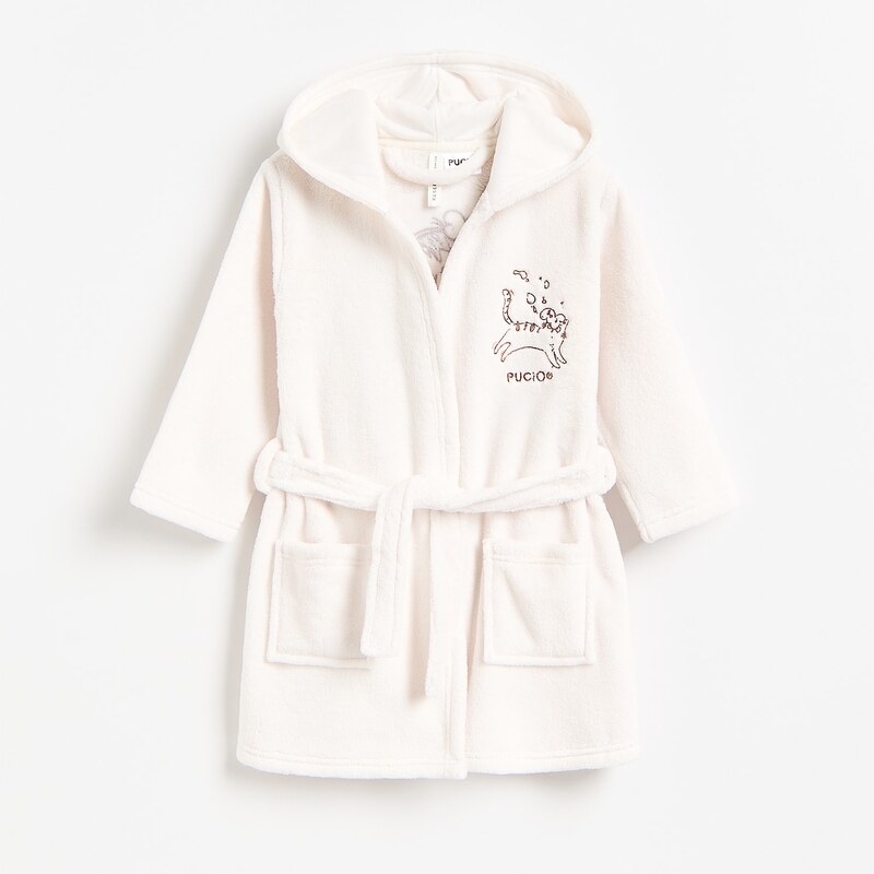 Reserved - GIRLS` DRESSING GOWN - krémová