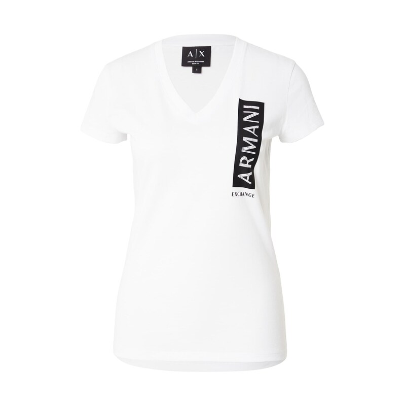 ARMANI EXCHANGE Tričko černá / bílá