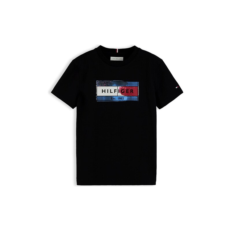 TOMMY HILFIGER Tričko světlemodrá / červená / černá / bílá