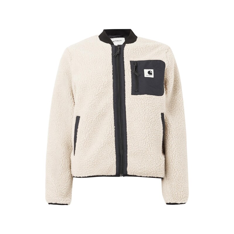 Carhartt WIP Fleecová mikina Janet Liner světle šedá / černá