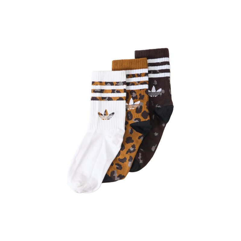 ADIDAS ORIGINALS Ponožky karamelová / tmavě hnědá / bílá