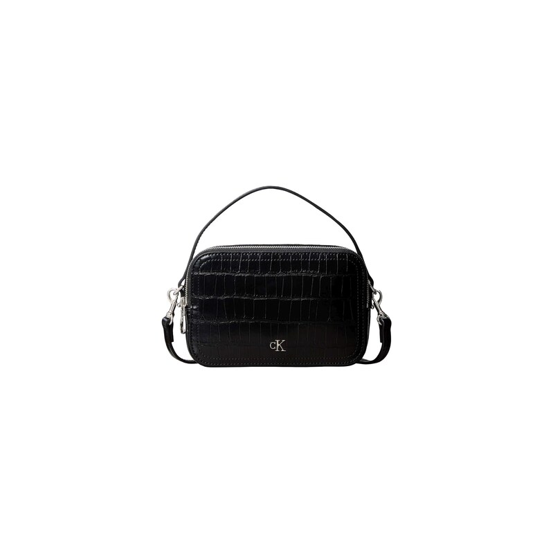 Calvin Klein Brašna na kameru Monogram Crocodile černá