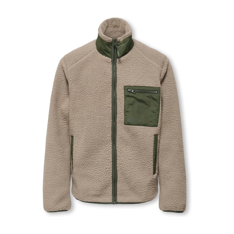 Only & Sons Junior Přechodná bunda OSJDALLAS režná / olivová