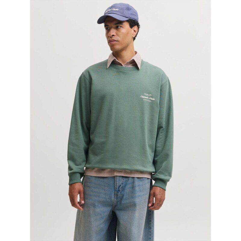JACK & JONES Mikina JORNORREBRO béžová / zelená