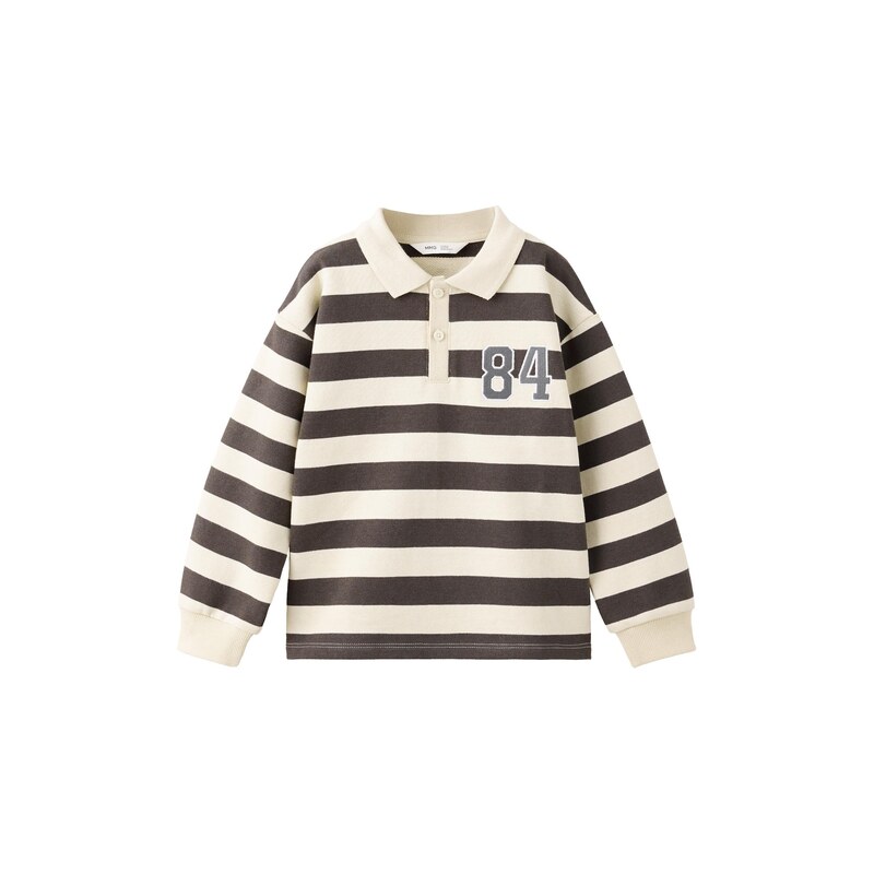 MANGO KIDS Mikina režná / hnědá / tmavě šedá / bílá