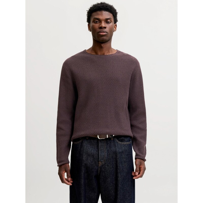 JACK & JONES Svetr JPRBlumason čokoládová