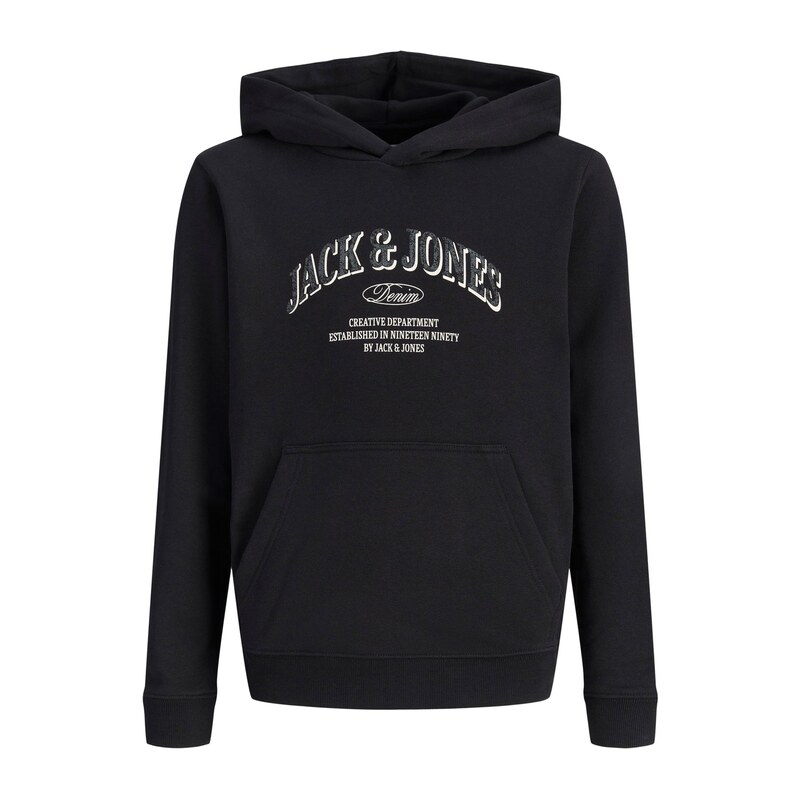 Jack & Jones Junior Mikina JJEDENVER černá / černý melír / bílá