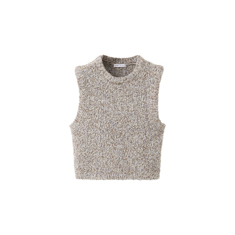 MANGO KIDS Svetr LUCIE světlemodrá / čokoládová / bílá