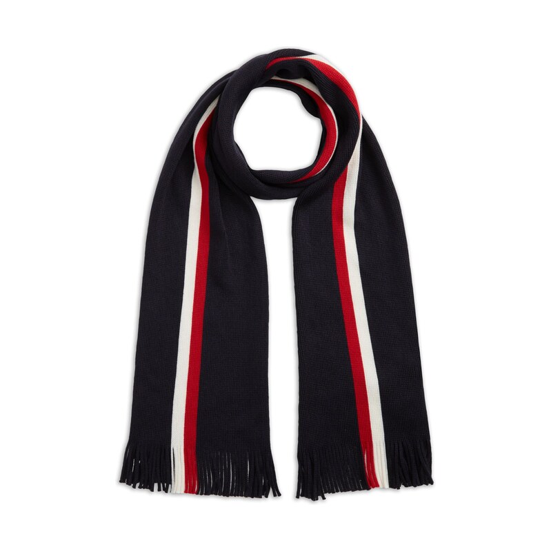 TOMMY HILFIGER Šála námořnická modř / červená třešeň / bílá