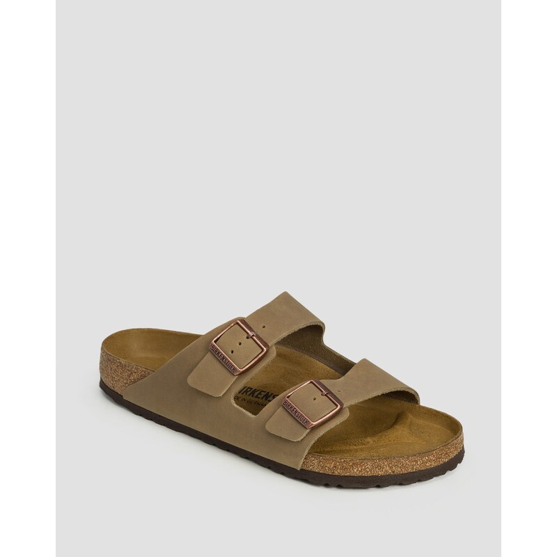 Hnědé Pánské Pantofle Birkenstock Arizona Leoi Regular