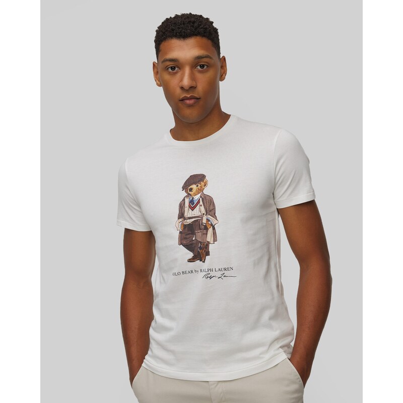 Polo Ralph Lauren Pánské Tričko Ralph Lauren V Bílé Barvě