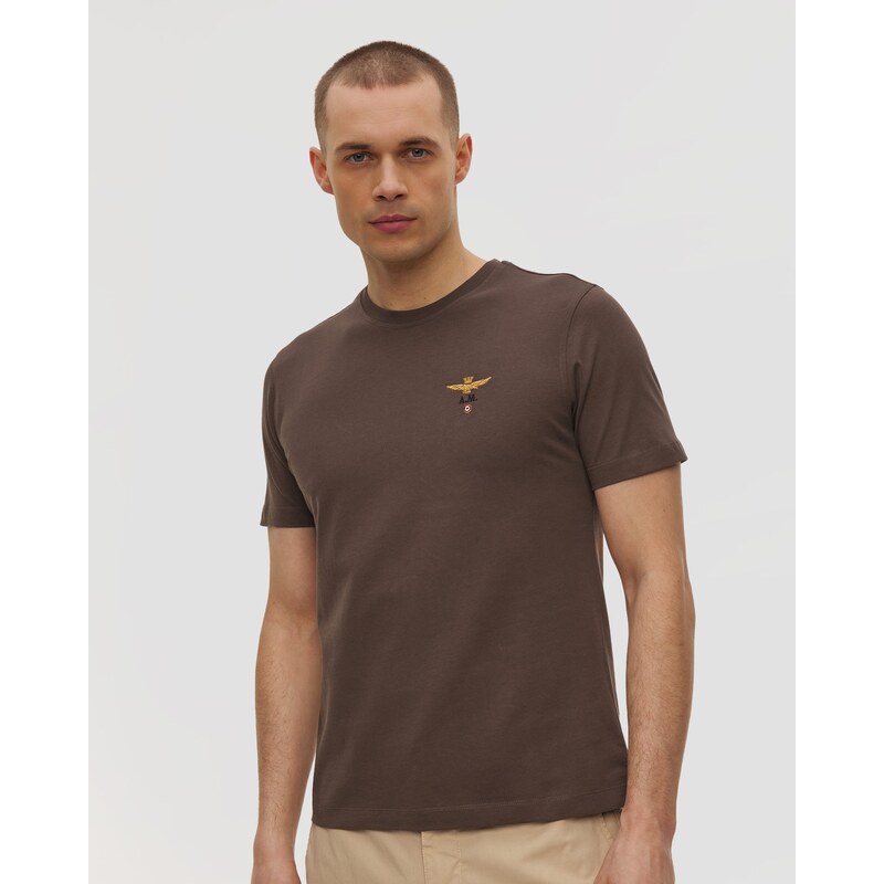 Hnědé Pánské Tričko Aeronautica Militare
