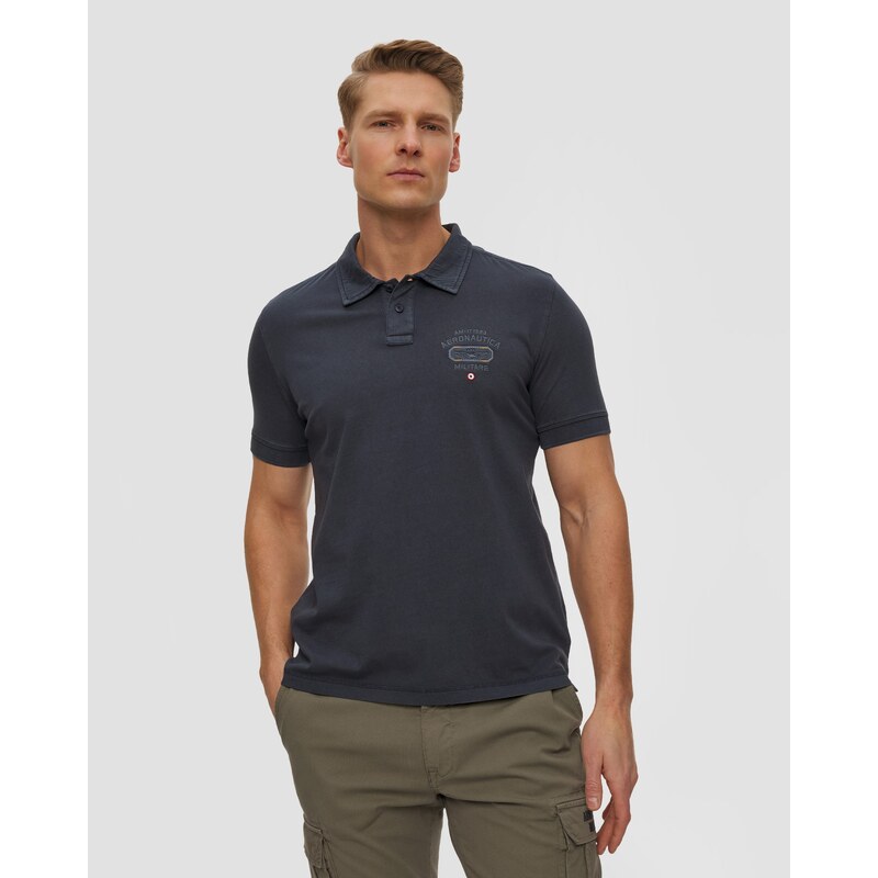 Tmavě Modré Pánské Polo Aeronautica Militare
