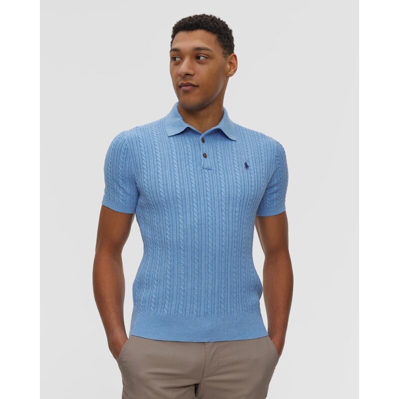 Světle Modrý Pánský Polo Svetr Polo Ralph Lauren