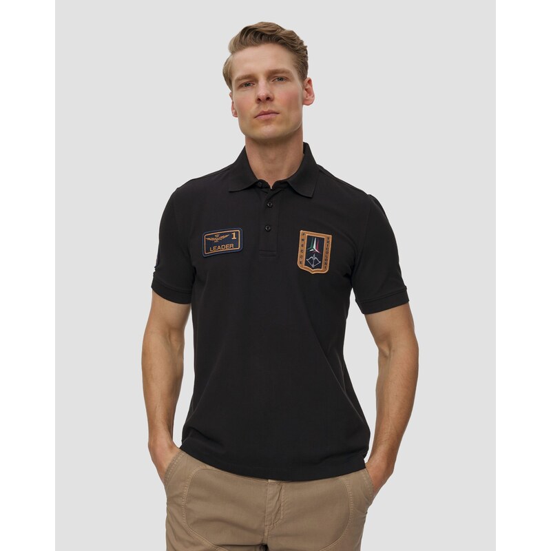 Černé Pánské Polo Aeronautica Militare