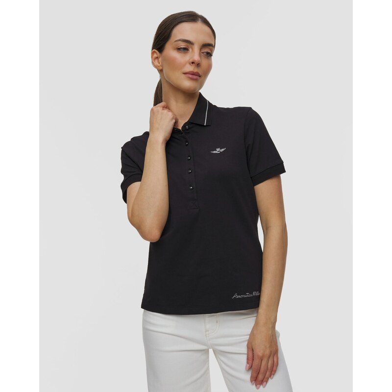 Černé Dámské Polo Aeronautica Militare