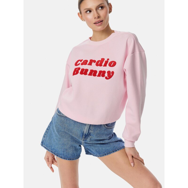 Cardio Bunny Mikina RETRO LOGO pink
