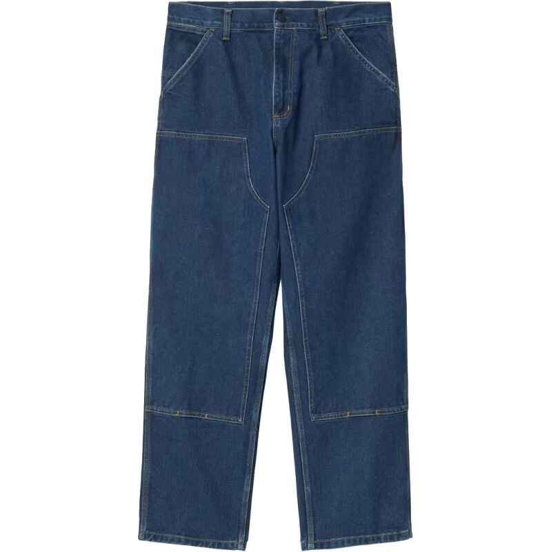 KALHOTY CARHARTT WIP Double Knee Work De - modrá -
