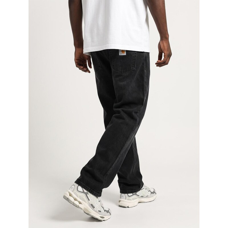 Carhartt WIP Pánské džíny černé vybledlé Carhartt Newel Maitland