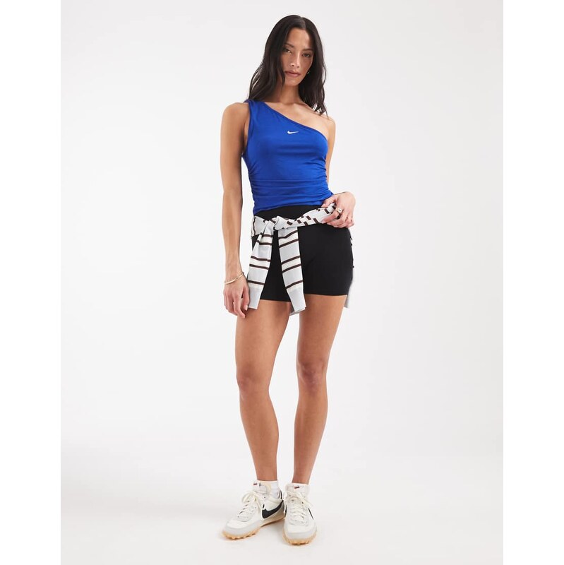 Nike one shoulder tank in blue-Navy