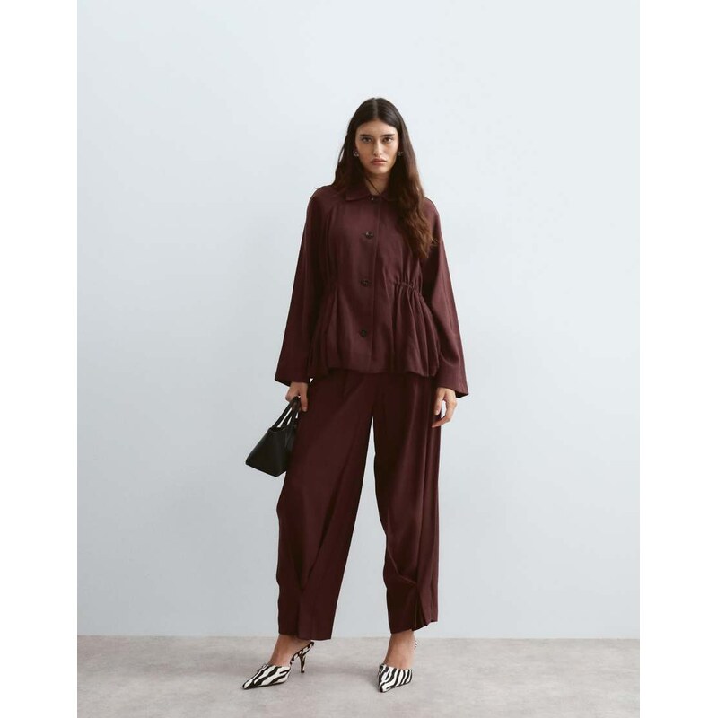 ARRANGE Blythe tapered fold detail tailored trouser co-ord in