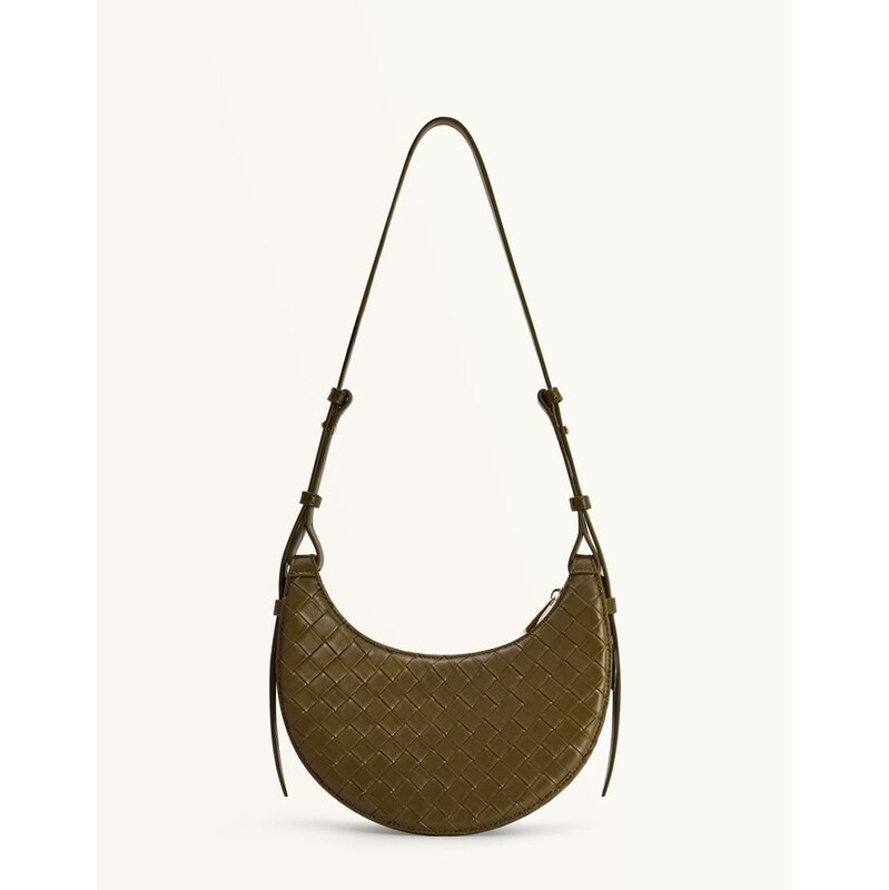 JW PEI Sharon shoulder bag in olive weave-Green