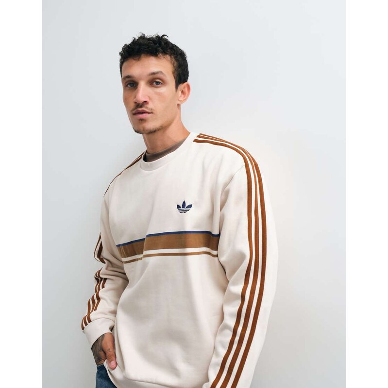 adidas Originals retro sweatshirt in beige-Neutral