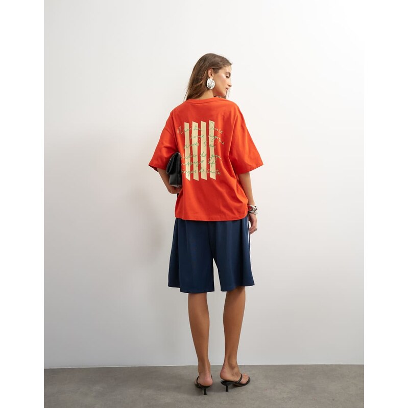 Topshop graphic Maison oversized t-shirt in red