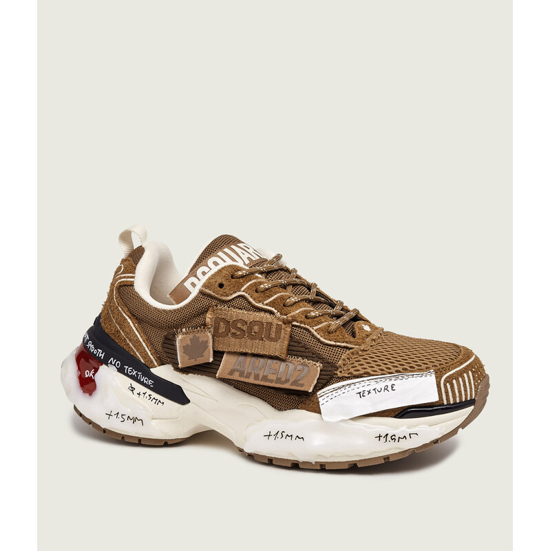 Dsquared2 tenisky Faster v bronzově hnědém odstínu