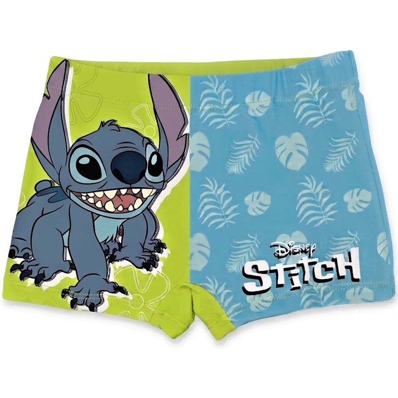 E plus M Chlapecké plavky boxerky Stitch – Lime & Turquoise