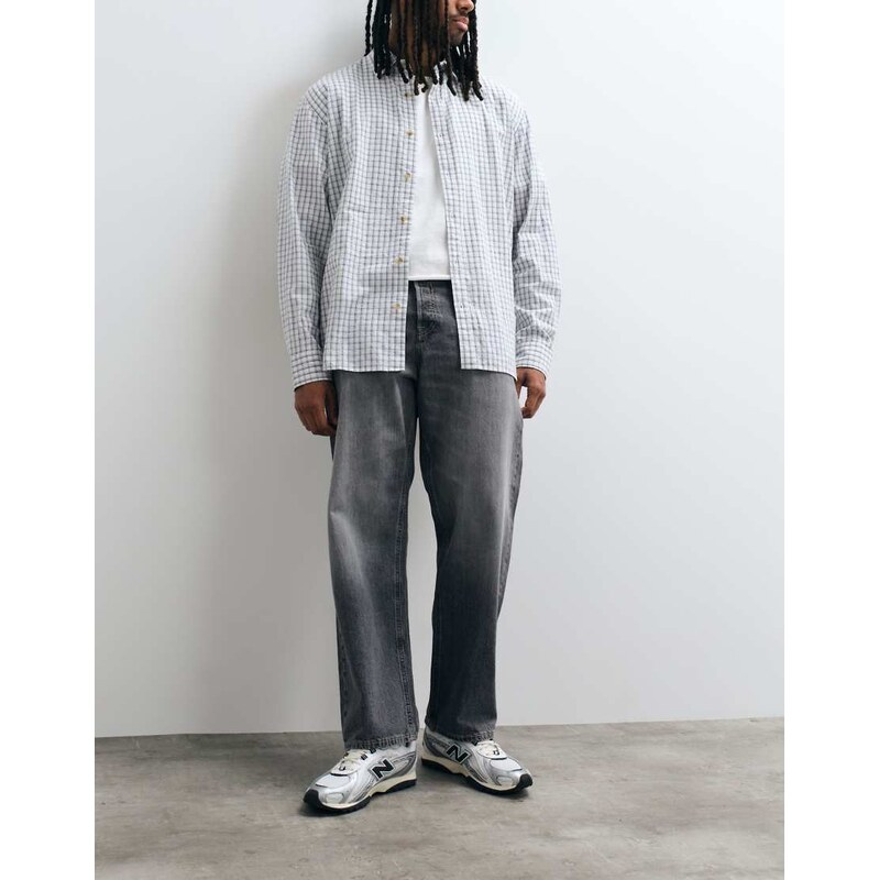 Jack & Jones Alex baggy jeans in bleached grey wash