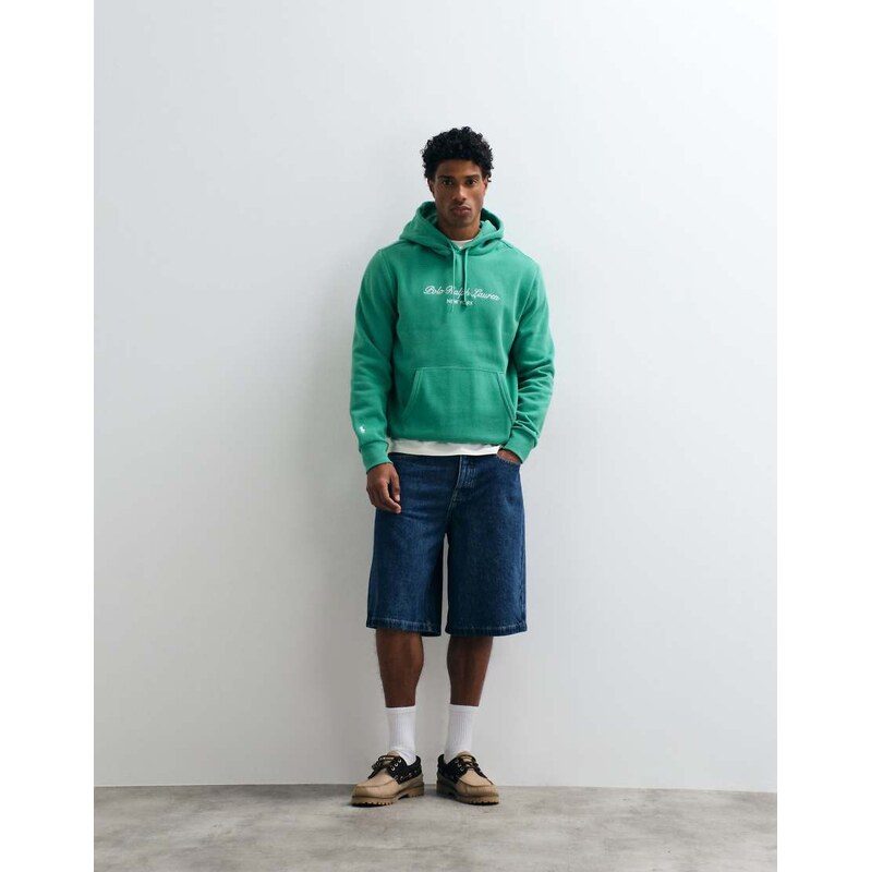 Polo Ralph Lauren icon logo zip through hoodie in light green
