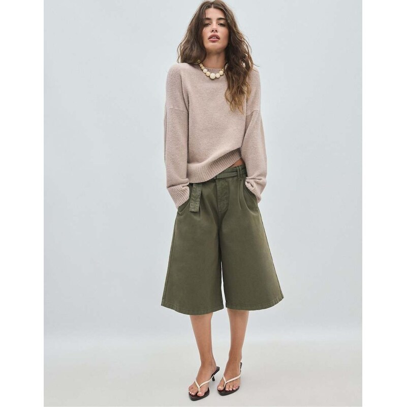 Stradivarius Soft-touch basic knit jumper in grey