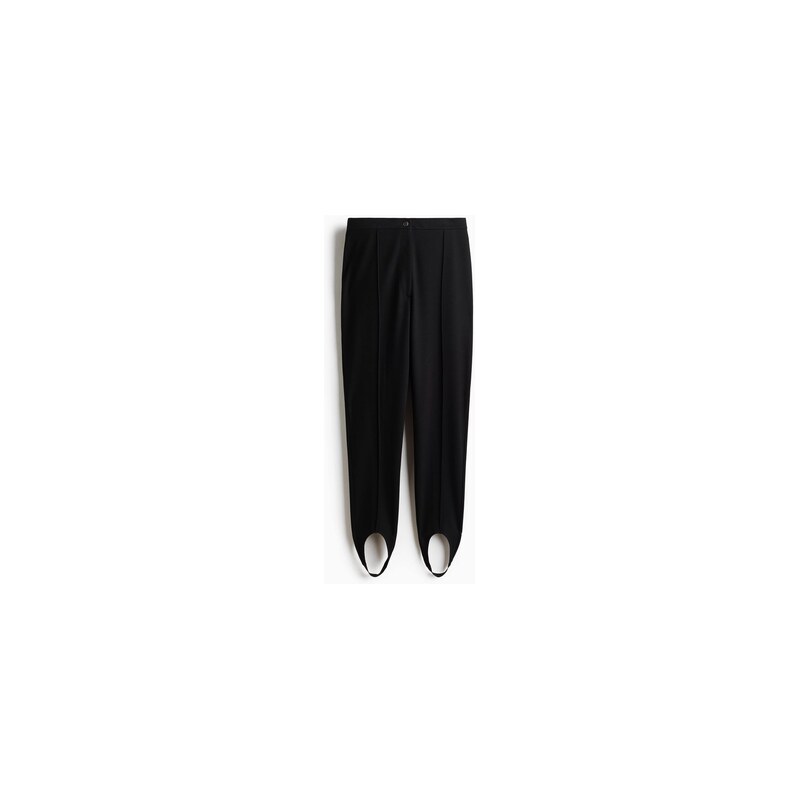H&M - Crease-front stirrup leggings - Černá