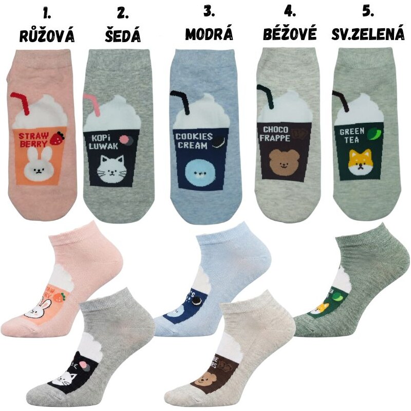 Dámské ponožky ťapky Aura.via
